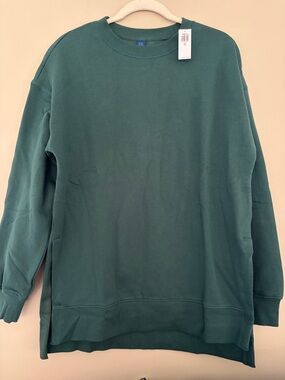 NWT Old Navy Green Crewneck Sweatshirt XS Tall
